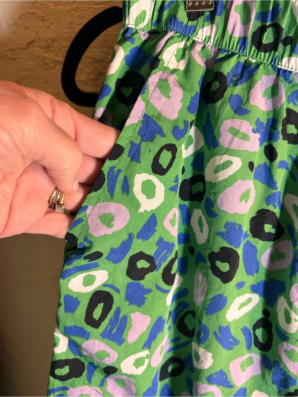 Diane Von Furstenberg Green Purple Floral balloon cargo barrel joggers Y2K S